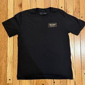 Brixton Custom Quality Men's Black Short Sleeve T-Shirt Large Casual